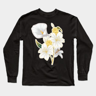 Yellow Tulip Flowers Long Sleeve T-Shirt